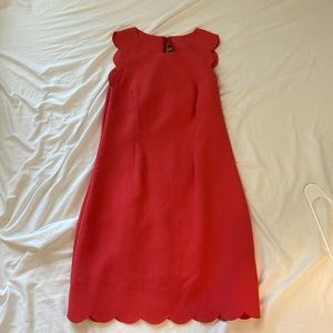 Scalloped Salmon J Crew Dress